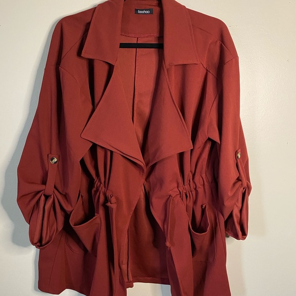 Boohoo Jackets & Blazers - Rust jacket with adjustable cinched waist